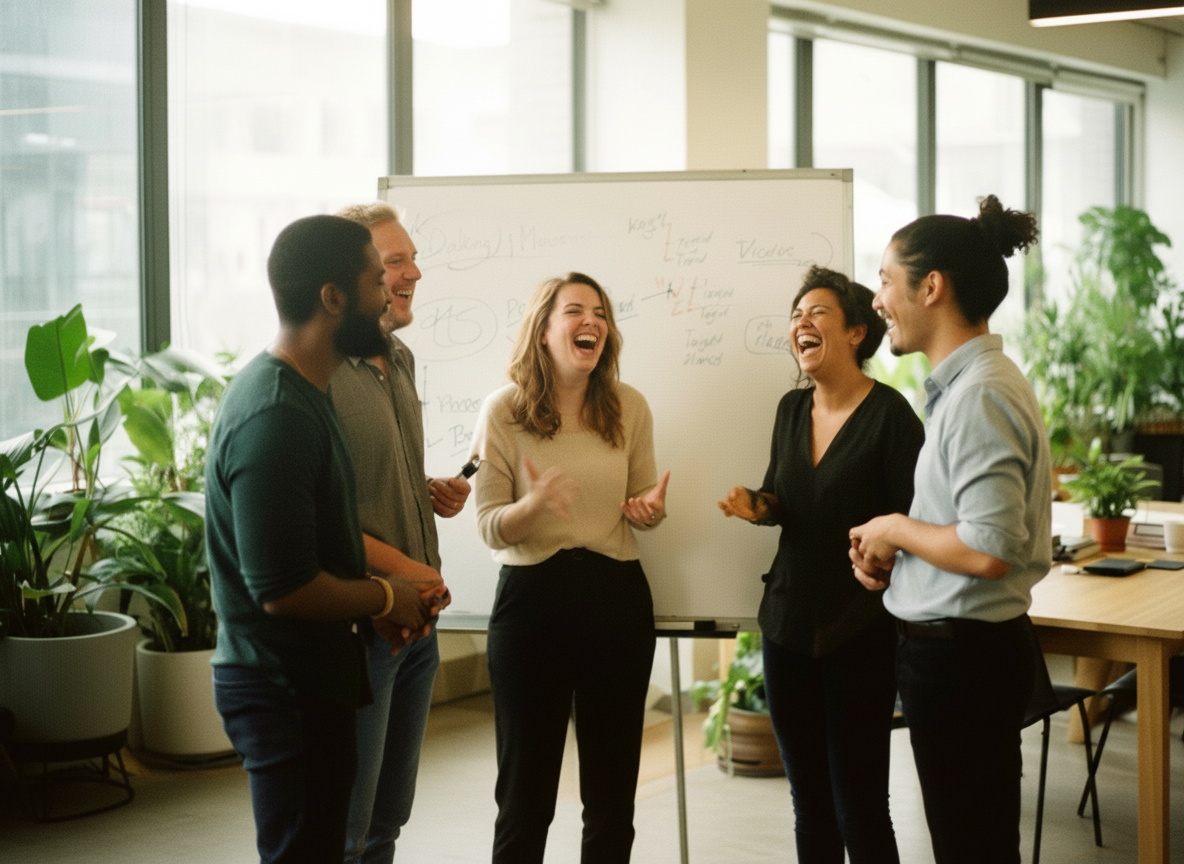 Team standup meeting