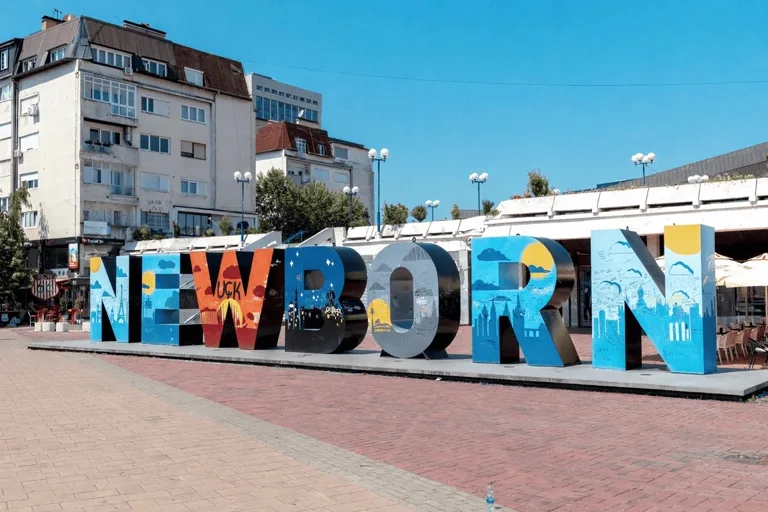NEWBORN monument in Pristina, symbol of Kosovo's independence