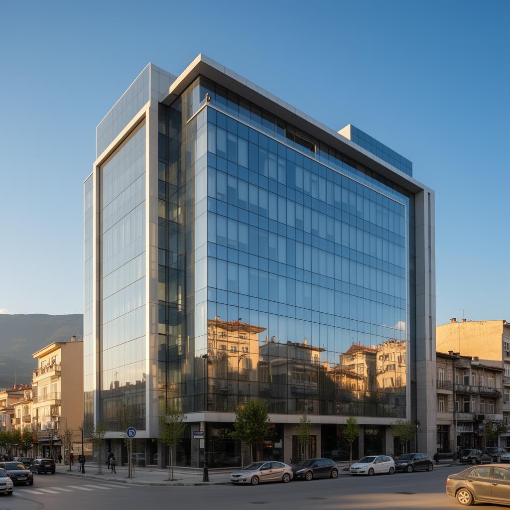 Modern office building in Pristina