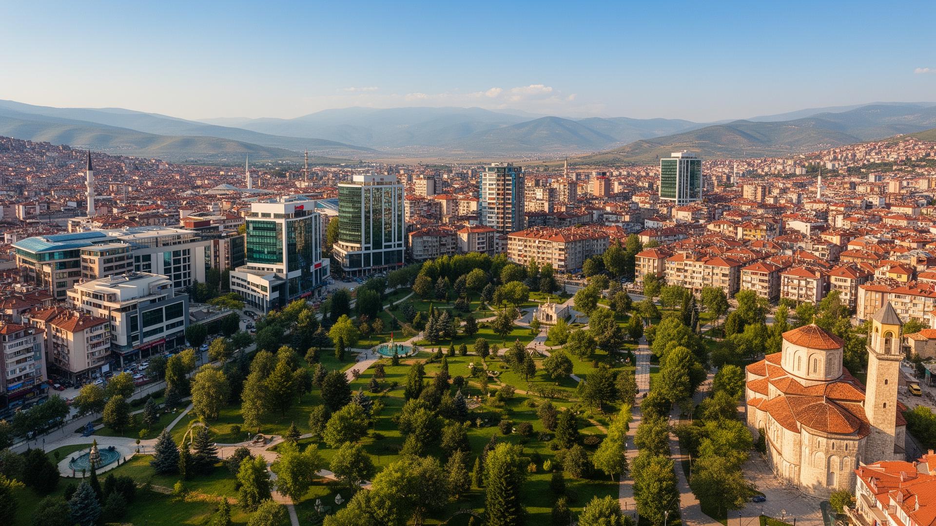 Pristina city panorama